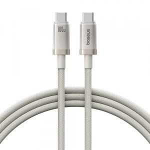 Cablu Date si Incarcare USB-C - USB-C Baseus Titanium, 100W, 1m, Argintiu P10378100G21-00 