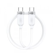 Cablu Date si Incarcare USB-C - USB-C BWOO BO-X315C, 100W, 1m, Alb 