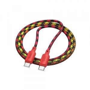 Cablu Date si Incarcare USB-C - USB-C HOCO X116, 60W, 1m, Rosu 