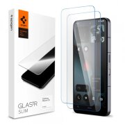 Folie de protectie Ecran Spigen GlastR Slim pentru Nothing Phone (3), Sticla Securizata, Full Glue, Set 2 bucati
