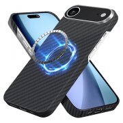 Husa MagSafe Techsuit Aramid Fiber pentru Apple iPhone 17 Air, Neagra