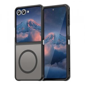 Husa MagSafe Techsuit HaloFrost II pentru Samsung Galaxy Z Flip7 F766, Neagra