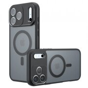 Husa MagSafe Techsuit PureFrost pentru Apple iPhone 17 Pro Max, Neagra