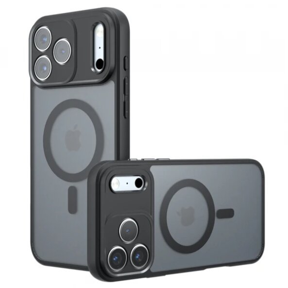 Husa MagSafe Techsuit PureFrost pentru Apple iPhone 17 Pro Max, Neagra