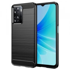 Husa pentru Oppo A57 4G / A57s / Oneplus Nord N20 SE, Techsuit, Carbon, Neagra