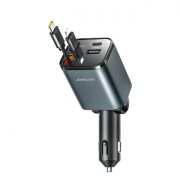 Incarcator Auto Cu Cablu USB-C / Lightning Joyroom JR-CCL05, 30W, 3A, 1 x USB-A - 1 x USB-C, Gri 