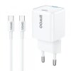 Incarcator Retea Cu Cablu USB-C BWOO CDA211, 30W, 3A, 1 x USB-C, Alb 