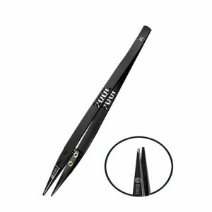 Penseta Ceramica Antistatica ESD-Safe 2UUL TW32 – Varf Plat K, Neagra