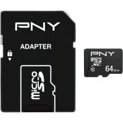 Card Memorie microSDXC PNY Performance Plus, 64Gb, Clasa 10, Cu Adaptor P-SDU64G10PPL-GE 