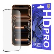 Folie de protectie Ecran Lito HD Pro Clear pentru Apple iPhone 17 Pro Max, Sticla Securizata, Full Glue, Neagra