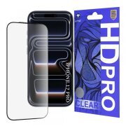 Folie de protectie Ecran Lito HD Pro Clear pentru Apple iPhone 17 Pro, Sticla Securizata, Full Glue, Neagra