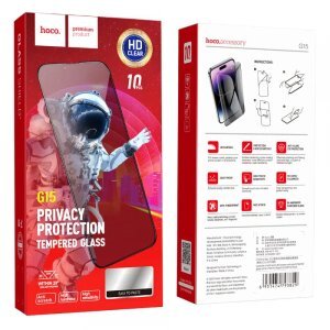 Folie de protectie Ecran Privacy HOCO G15 pentru Apple iPhone 11 Pro / XS / X, Sticla Securizata, Full Glue, Set 10 bucati, 5D 