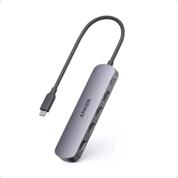Hub USB-C Anker, 2 x USB-A - 1 x USB-A 3.0 - 1 x USB-C - 1 x HDMI, Gri A8357HA0 