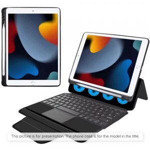 Husa cu Tastatura pentru Apple iPad Air 13 (2025) / Air 13 (2024), Techsuit, KeyTab Pro, Neagra