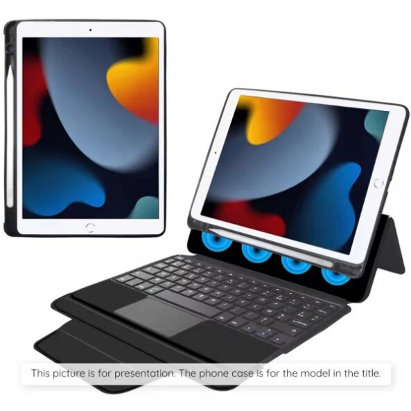 Husa cu Tastatura pentru Apple iPad Air 13 (2025) / Air 13 (2024), Techsuit, KeyTab Pro, Neagra