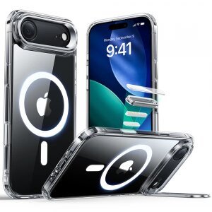 Husa MagSafe pentru Apple iPhone 17 Air, ESR, Classic Hybrid Kickstand, Transparenta