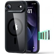 Husa MagSafe pentru Apple iPhone 17 Air, ESR, Classic Hybrid, Neagra Transparenta