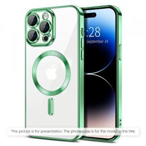Husa MagSafe pentru Apple iPhone 17 Air, Techsuit, Luxury Crystal, Verde Deschis