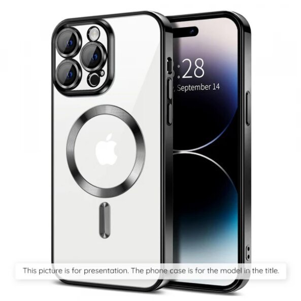 Husa MagSafe pentru Apple iPhone 17, Techsuit, Luxury Crystal, Neagra