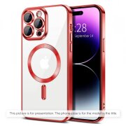 Husa MagSafe pentru Apple iPhone 17, Techsuit, Luxury Crystal, Rosie