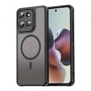 Husa MagSafe pentru Motorola Moto G56, Techsuit, HaloFrost II, Neagra