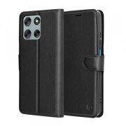 Husa pentru Motorola Moto G56, Techsuit, Leather Folio, Neagra