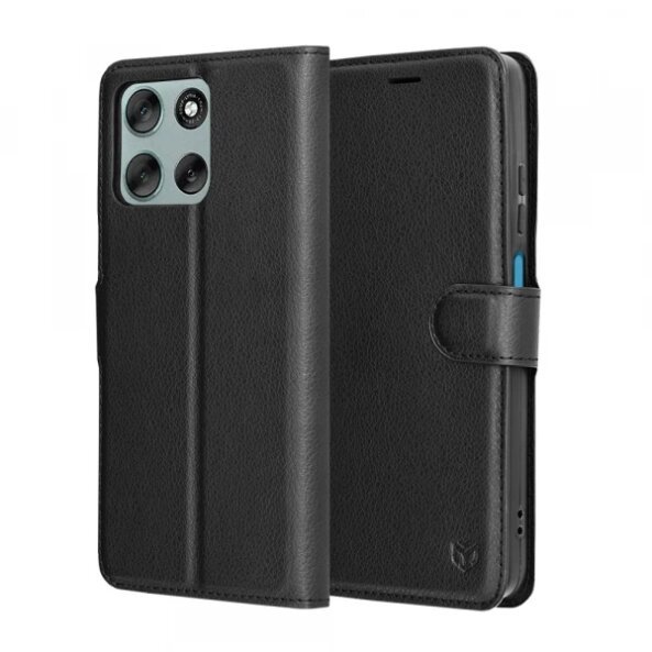 Husa pentru Motorola Moto G56, Techsuit, Leather Folio, Neagra