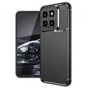 Husa pentru Xiaomi 14, Techsuit, CarbonFiber, Neagra
