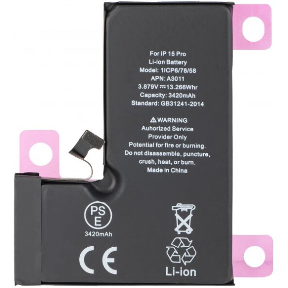 Acumulator Apple iPhone 15 Pro, Diagnostic High Capacity 