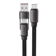 Cablu Date si Incarcare USB-A / USB-C - USB-C Acefast C13-05, 60W, 0.2m, Negru 