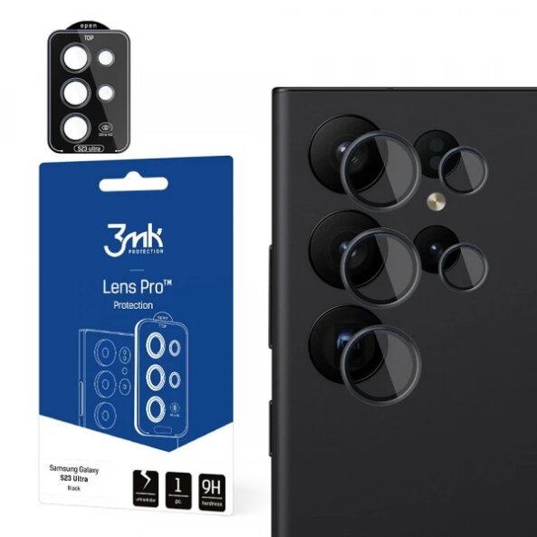 Folie de protectie Camera Spate 3MK Protection Pro pentru Samsung Galaxy S24 Ultra S928, Sticla Securizata, Transparenta