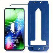 Folie de protectie Ecran 3MK Hardy Ultra pentru Samsung Galaxy S25 S931, Sticla Securizata, Full Glue, Neagra