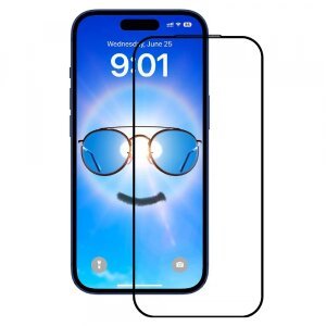 Folie de protectie Ecran Anank Anti Reflection pentru Apple iPhone 17, Sticla Securizata, Full Glue, 2.5D, Neagra