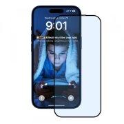Folie de protectie Ecran Anti Blue Light Anank 5X Reinforced pentru Apple iPhone 17, Sticla Securizata, Full Glue, 2.5D, Neagra