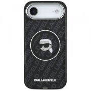 Husa MagSafe pentru Apple iPhone 17 Air, Karl Lagerfeld, IML Karl`s Head, Neagra