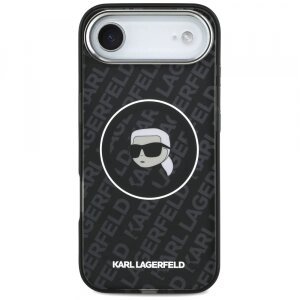 Husa MagSafe pentru Apple iPhone 17 Air, Karl Lagerfeld, IML Karl`s Head, Neagra
