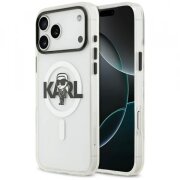 Husa MagSafe pentru Apple iPhone 17 Pro Max, Karl Lagerfeld, IML Sketch Logo Karl, Transparenta