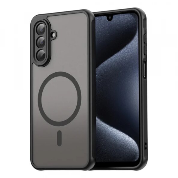 Husa MagSafe pentru Samsung Galaxy A17 5G, Techsuit, HaloFrost II, Neagra