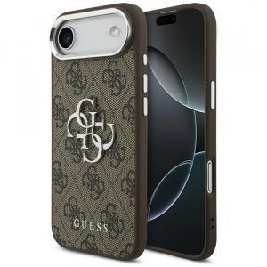 Husa pentru Apple iPhone 17 Air, Guess, Big 4G Logo Classic Logo, Maro