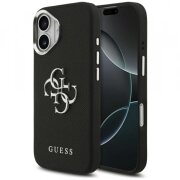 Husa pentru Apple iPhone 17, Guess, 4G Grained Big and Classic Logo, Neagra