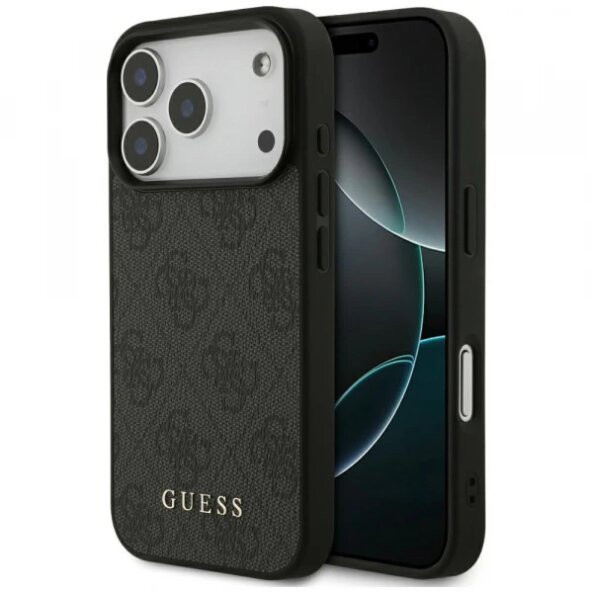 Husa pentru Apple iPhone 17 Pro, Guess, 4G Classic, Neagra