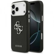 Husa pentru Apple iPhone 17 Pro, Guess, 4G Grained Big and Classic Logo, Neagra