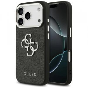 Husa pentru Apple iPhone 17 Pro, Guess, Big 4G Logo Classic Logo, Neagra