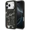 Husa pentru Apple iPhone 17 Pro, Karl Lagerfeld, Grained Pattern Logo, Neagra