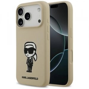 Husa pentru Apple iPhone 17 Pro, Karl Lagerfeld, Sketch &amp; Logo Karl, Maro