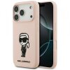 Husa pentru Apple iPhone 17 Pro, Karl Lagerfeld, Sketch &amp; Logo Karl, Roz