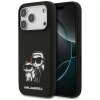 Husa pentru Apple iPhone 17 Pro, Karl Lagerfeld, Sketch &amp; Logo Karl&amp;Choupette, Neagra