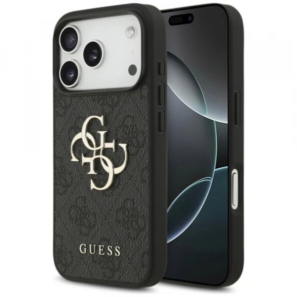 Husa pentru Apple iPhone 17 Pro Max, Guess, 4G Big Logo, Neagra