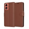 Husa pentru Motorola Moto G04s / E14 / G04 / G24, Techsuit, Leather Folio, Maro