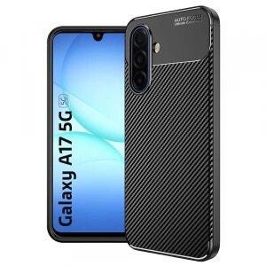 Husa pentru Samsung Galaxy A17 5G, Techsuit, CarbonFiber, Neagra